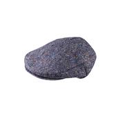 Irish Tweed Cap Donegal Navy Rainbow Fleck image