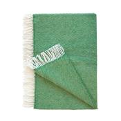 Cashmere Throw Green Herringbone