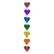 Chakra Hearts Links - Stained Glass