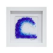 Fused Glass Wave Small Framed