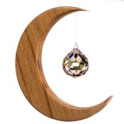 Artwood | Beech Large Moon Suncatcher | Crystal Sphere