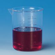 Beaker, low form, PMP, 1000 ml:100 ml, embossed graduation, beaded rim and spout, 6 Pcs. image