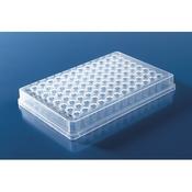 96-well PCR plate, skirted, low profile, white, black coding, cut corner A12, PP, 50 Pcs.
