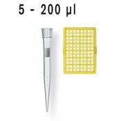 Filter tips, racked, TipRack, 5-200 µl, BIO-CERT®, PP/PE-filter, IVD, colorless, 960 Pcs.