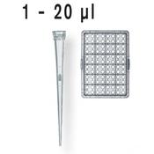 Filter tips, racked, TipBox, 1-20 µl, non-sterile, PP/PE-filter, IVD, colorless, 480pcs