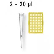 Filter tips, racked, TipBox, 2-20 µl, non-sterile, PP/PE-filter, IVD, colorless, 480pcs