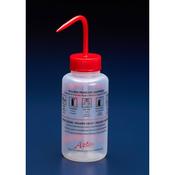 Azlon® Wide neck wash bottles 250ml Red Cap, 5 Pcs.