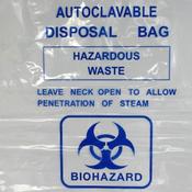 Autoclave Bags, Small, Clear with Blue Writing, 302x608mm, Pack 200 image