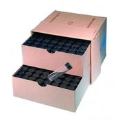 WHEATON® Sample Vials in Lab File® Amber 1A Boro, Black Phenolic Cap, Rubber Liner 4ml, Cap size 13-425, 15x48, Pk144