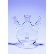 Flasks, round bottom, three vertical necks, Centre 24/29, Side sockets 19/26 250ml, Each image