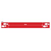 Red Floor Graphic 2.8m x 500mm (WxH) Standard Design