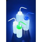 Azlon® Wide neck wash bottles 500ml Blue Cap, 5 Pcs.