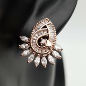 Fan Rose Gold Plated Earrings image