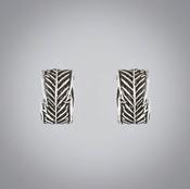 Sterling Silver Oxidized Feather Ear cuffs image