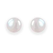 Sterling Silver Classic White Freshwater Pearl  Stud Earrings - 8 mm image