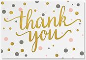 Pink+Gold Dots Note Cards image