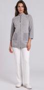 Rabe Knitted Full Length Zip Cardigan, Grey