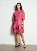 Suncoo
Short lace belted dress - Pink – CATY image