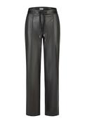 Faux Leather Jogging Pants With Contrast Stripes image