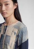 Rabe Abstract Print With Rhinestone Detail Jumper, Navy Multi