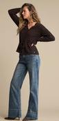 Cardigan ajour sparkle in expresso