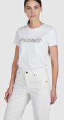 T-shirt with rhinestone appliqué image