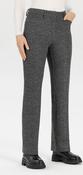 Tweed jersey pants Editta with straight leg in black image
