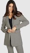 Long blazer in zig-zag pattern image