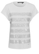 White t shirt with sequin embroidery image