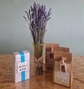 Lavender Vase With Chocolates &amp; Baths Salts - Everyday Blooms - Lily Bloom florist Ltd