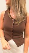 Victoria Chocolate Vest Cardi