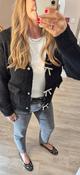 Bow Cardi Black
