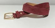 Saskia Suede Belt Burgundy