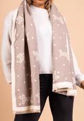 Dachshund Grey Wool Scarf