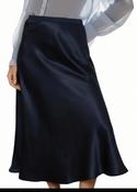 Annetta Satin Skirt Navy