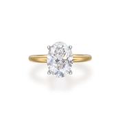 2ct Oval Natural Diamond Ring Solitaire