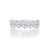 2.1ct oval eternity band 7 Natural Diamonds in Platinum