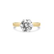 6 claw 2ct Round Lab Diamond Solitaire in 18ct Gold