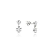 1.10ct Platinum Diamond Drop Stud Earrings image