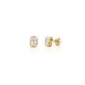 0.88ct Radiant Lab Diamond Stud Earrings in 9ct Gold image