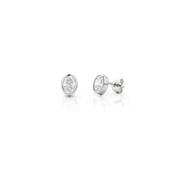 0.84ct Platinum Oval Lab Diamond Bezel Stud Earrings image