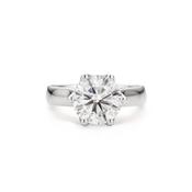 4ct Round Lab Grown Diamond Solitaire Ring in Platinum