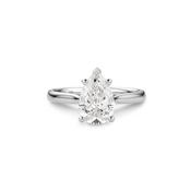 2ct Pear Lab Grown Diamond Solitaire Ring in Platinum image