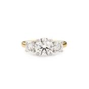 Three Stone 3ct Lab Diamond Ring image