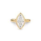 2ct Marquise Cut Lab Diamond in a 18ct gold Bezel Setting image