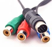 7 Pin S-video To 3 RCA Female Cable image