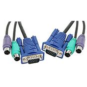 KVM Switch Cable 3 in 1 PS2 and VGA Male to Male image
