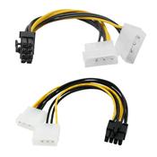 2 x Molex 4 pin to 8 pin PCIe Power Cable image
