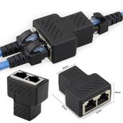 LAN Ethernet Network Cable RJ45 Female Splitter