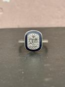 Paris. Enamel Diamond Ring